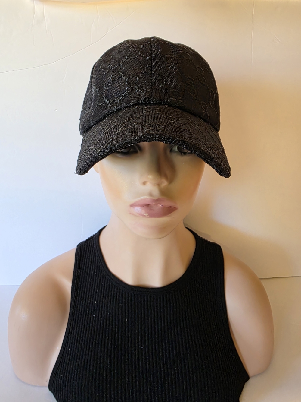 Jennifer & Company Black Monogram  Embroidered Baseball Cap